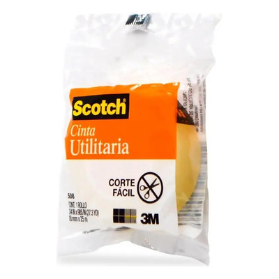 Diurex Cinta Adhesiva Scotch 508 Transparente 3m 18mm X 25m | MercadoLibre