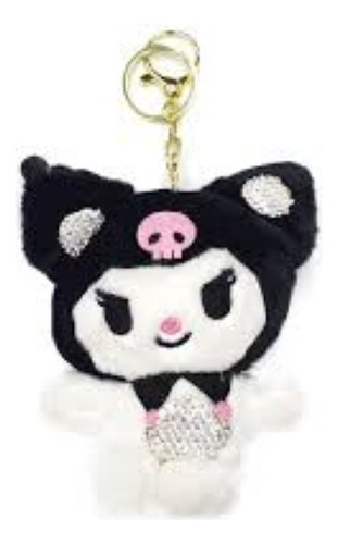 Mini Peluche Llavero Con Clip Dorado De Kuromi Melody Cute 