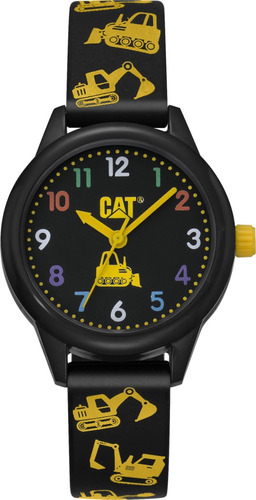 Reloj Cat Silicona Amarillo Niños Excavadora Kd41021117