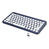 Teclado Inalambrico Surf Onn Azul Con Teclas Blancas. Nuevo.