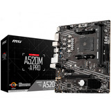 Motherboard Msi A520m-a Pro Amd Ryzen 3ra Gen Ddr4 Am4 Pc