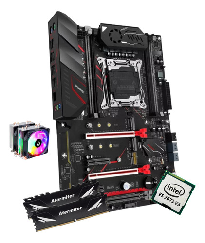 Kit Gamer Placa Mãe X99 Mr9a Pro Max Xeon E5 2673 V3 64gb