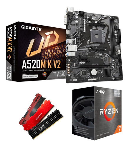 Kit Upgrade Amd Ryzen 7 5700g + A520m-k + 8gb 3200mhz