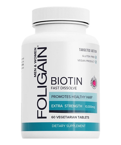 Foligain Biotina Rápida Disolución 10,000mcg 60 Tabletas 