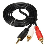 Cable Audio 2x1  Conectores Dorados ( 1.5 Metros )