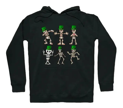 Sudadera Moda Esqueletos Dia Festivo San Patricio Irlanda Pa