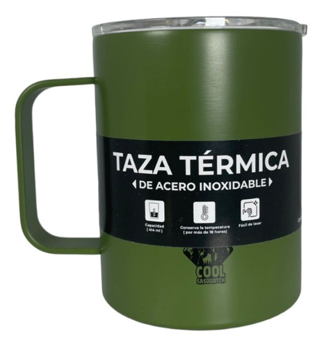 Taza Para Café Térmica Con Tapa 414 Ml