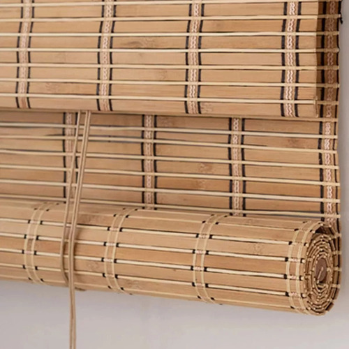 Cortina Persiana Roller Enrollable De Bambu 60x120 Cm