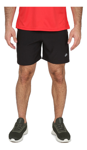 Short Running Lotto Run Fit Hombre En Negro