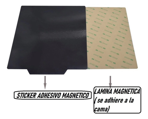 Kit Sticker Magnetico Adhesivo 20x20cm Filamento Pla 80c