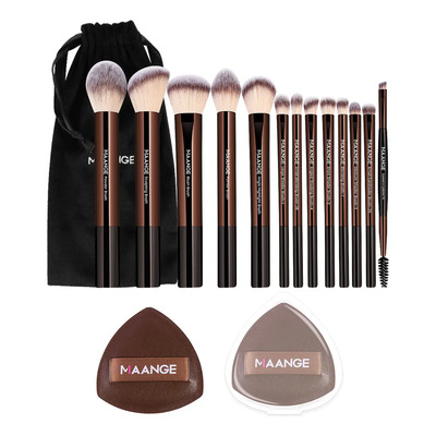 Maange 13 Brochas Maquillaje Profesional+bolsa+2 Esponjas Color Estilo 1 | MercadoLibre