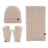 Set De Gorro, Bufanda Y Guantes, Cálido Gorro De Invierno, 3