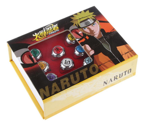 Set 10 Anillos Naruto, Cosplay, Akatsuki, Anime, Itachi P