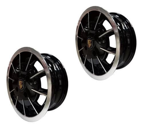 Par Rines Gasser Negros 15 X 5.5 Ancho 4/130 Vocho 2 Piezas