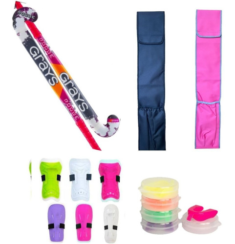 Palo Hockey Grays + Funda + Bocha + Cani + Bucal + Medias