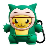Fone Sem Fio Bluetooth Pikachu Dino + Case Capinha
