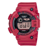 Reloj Casio Frogman Gw-8230nt-4 E-watch Color De La Correa Rojo Color Del Bisel Negro