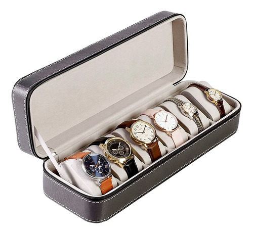  Estuche Para 6 Relojes Gadnic Caja Organizadora De Reloj