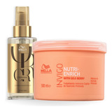 Kit Wella Nutri-enrich Masc 500ml + Óleo 100ml