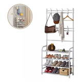 Sapateira Estante Closet Cabideiro Prateleira Rack Multiuso