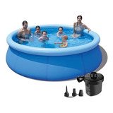 Piscina Inflable Sobre El Suelo, Piscina Infantil Con Bomba.