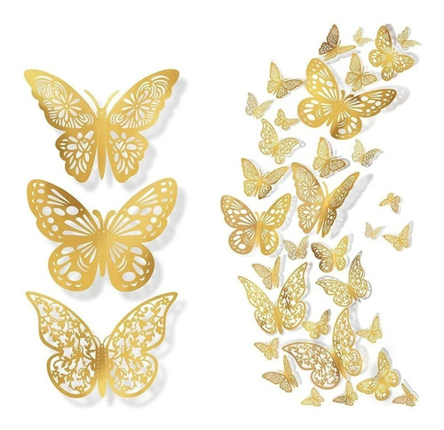 Bling 3d Mariposas Stickers Decoración Para Hogar Y Fiesta