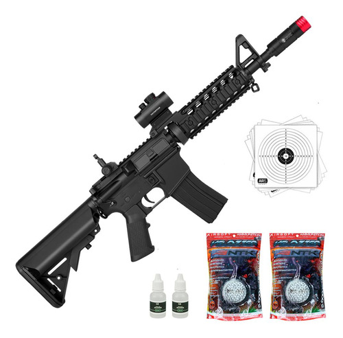 Fuzil Cyma Aeg Cm505 Eletr. +muzzle Brake +red Dot +bbs 0.20