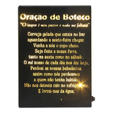 Quadro Decorativo Iluminado C/ Mensagem P/ Área De Churrasco Cor Preto