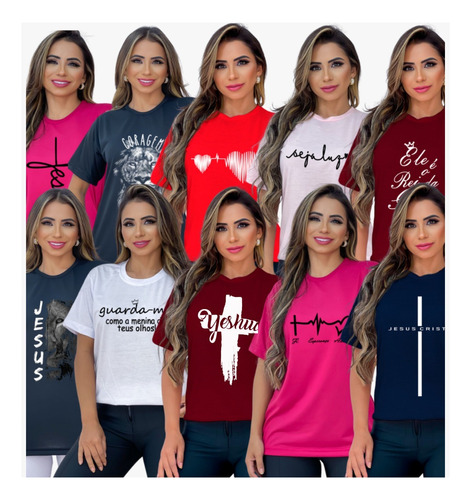 Blusas Femininas 10 Unidades Moda Evangélica Atacado