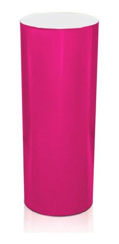 30 Copos Long Drink Metalizado Rosa Pink 350 Ml Liso 