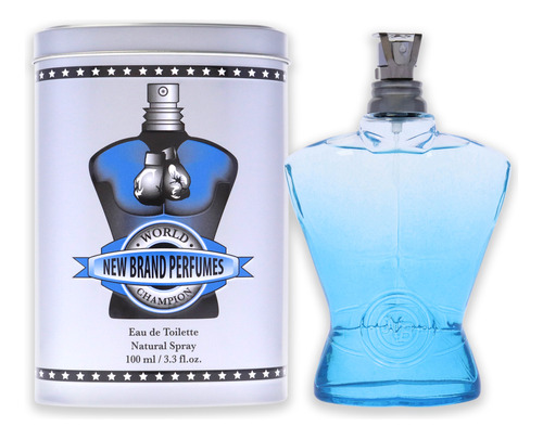 Perfume New Brand World Champion Blue Edt 100ml Para Homens