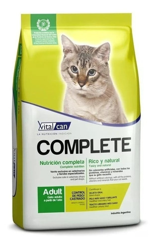 Vitalcan Complete Control De Peso/castrados Gato Ad X 7.5 kg