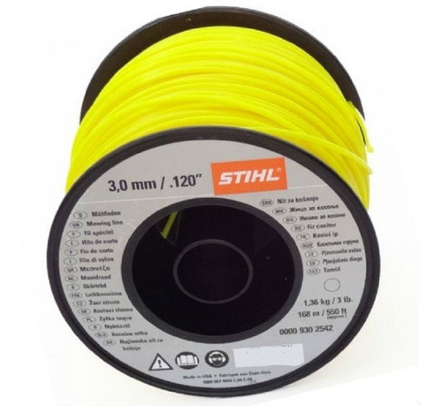 Hilo Cuadrado 3 Mm Stihl /desbrozadora Color Amarillo 162 M