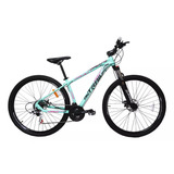 Mountain Bike Femenina Fire Bird On Trail R29 S 21v Frenos De Disco Mecánico Cambios Shimano Tourney Color Turquesa/rosa/negro  