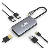 Hub Usb C, Adaptador Rubu 5 En 1 Tipo C A Puerto Múltiple, U