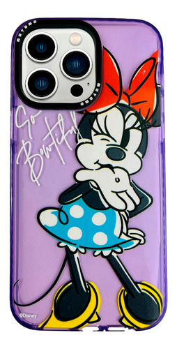 Carcasa Para iPhone 13 14 Diseño Disney Colores