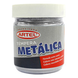 Frasco Témpera Metálica Plata Artel