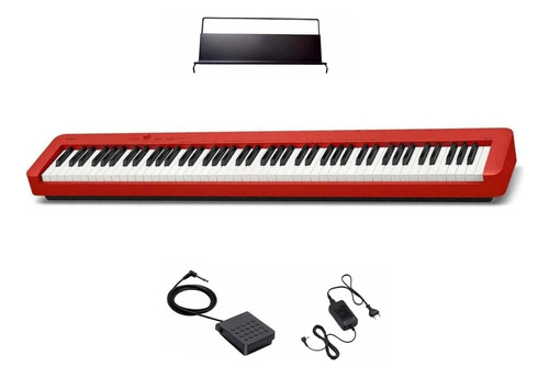 Piano Digital Casio 88 Teclas Pesadas Cdp S160 Rd Vermelho 