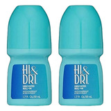 2un Desodorante Hi E Dri Roll-on Unscented 50ml Sem Perfume