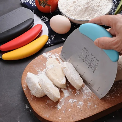 Rasqueta Cortadora De Masa De Acero Inoxidable Para Panaderí Negro