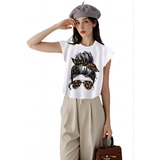 Camiseta Con Estampado De Leopardo, Camiseta De Lona De Moda