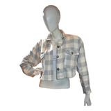 Camisa / Sobrecamisa / Chaqueta Para Dama Leñadora Gris