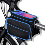 Suporte Celular Bike P/ Quadro Bicicleta Porta Objeto Bolsa Cor Azul
