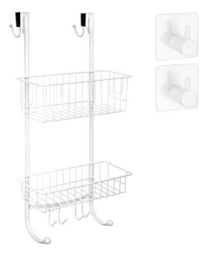 Smartpeas Organizador De Ducha Colgante En Blanco - 2 Nivele