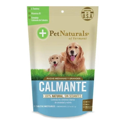 Calmantes Pet Naturals Perros Medianos Grandes Masticables 21 Pzas | Envío gratis