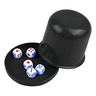 Cubilete 5 Dados Y Base Juego De Mesa Juguete Casino | Meses sin interés