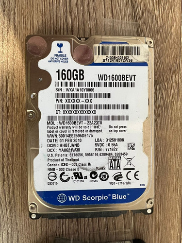  Disco Duro Para Laptop 1tb 500gb 320gb Dañados Por Pieza