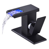 Grifo Para Lavabo De Bano Con Led Waterfall Sp Que Cambia...