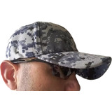 Gorra Camuflada Pixelada Azul Militar Ajustable Cachucha