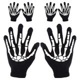 3 Pares De Guantes De Accesorios De Halloween, Guantes De Es